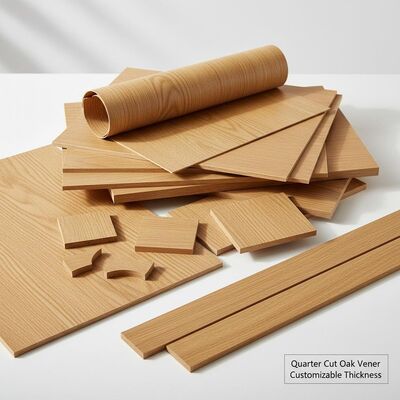 Quarter Cut Oak Veneer Customize Thickness Material for Furniture Panels Interior Wall Cladding and Woodworking Projects