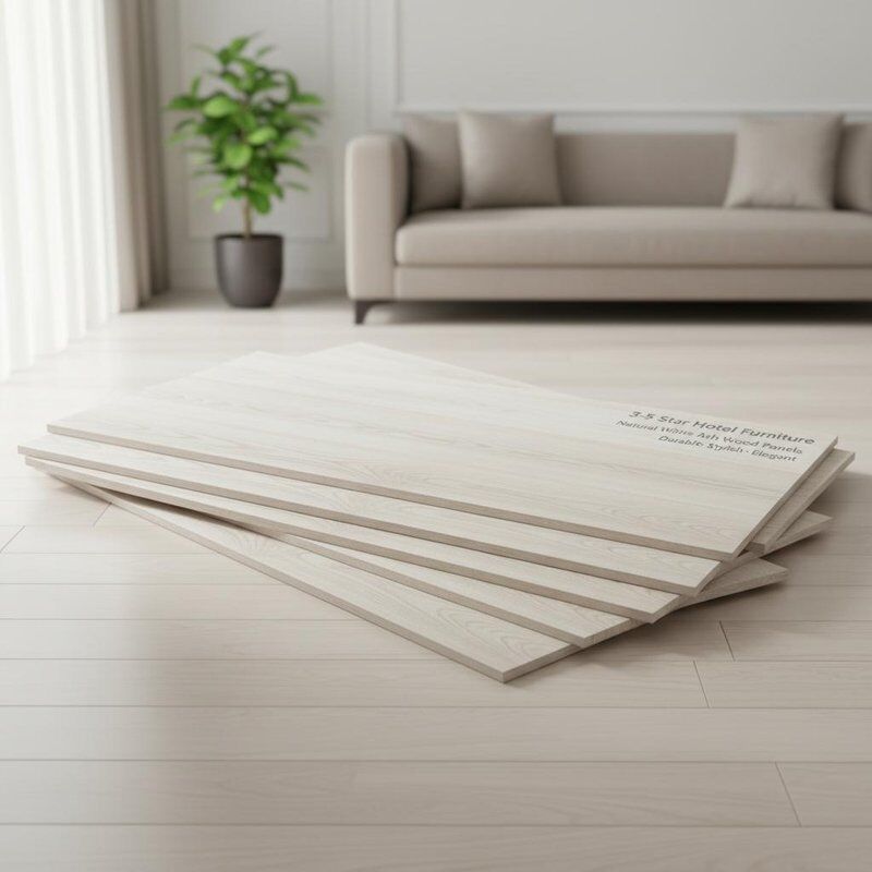 ৩-৫ তারকা হোটেল আসবাব প্রাকৃতিক সাদা অ্যাশ কাঠের প্যানেল 2500 640 মিমি টেকসই স্টাইলিশ এবং বাণিজ্যিক অভ্যন্তর জন্য মার্জিত